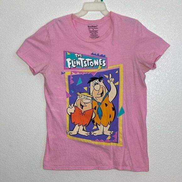 HANNA BARBERA The Flintstones Pink T shirt Size M - Picture 1 of 8